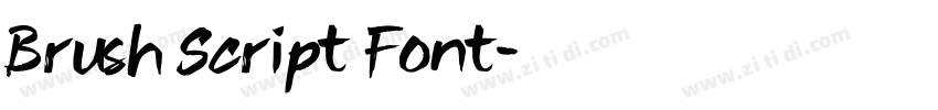 Brush Script Font字体转换